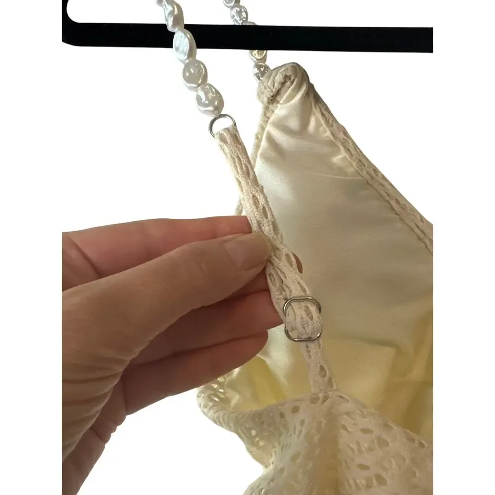 Anthropologie x Palmacea NWT Cream Lucia One-Piece Swimsuit Size XS